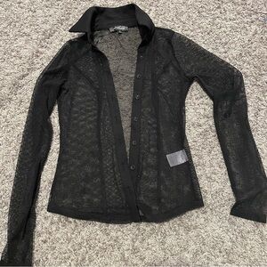 French Kyss Black Sheer Top